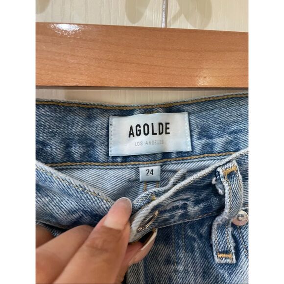 Agolde Women’s Button Fly 90s Jean 100% cotton  Size 24 - Picture 3 of 7